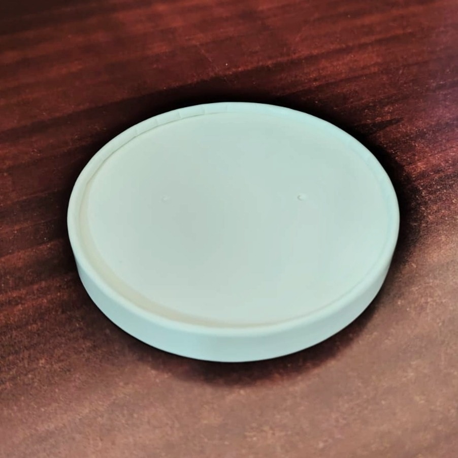 Tapa para contenedor de papel blanco de 16 oz.